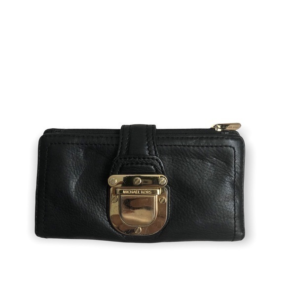 Michael kors black leather wallet - Picture 1 of 11